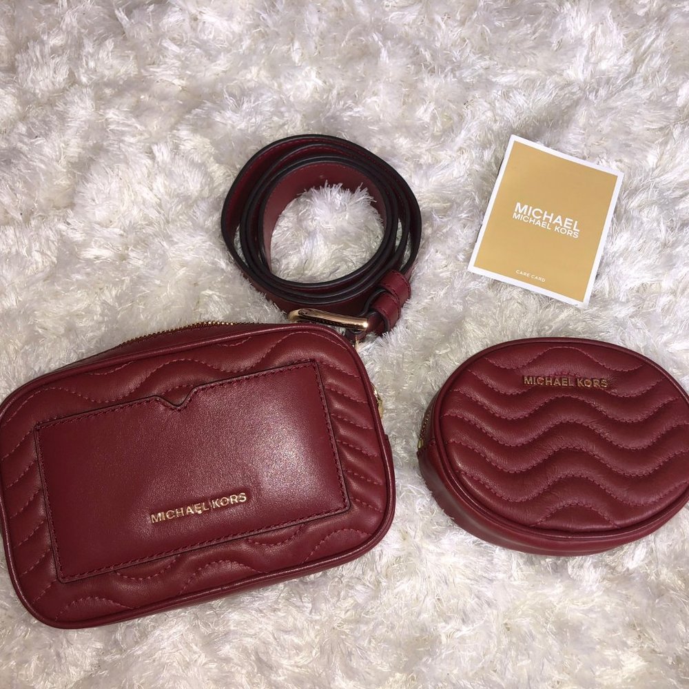 MK Medium Quilted Leather Utility Belt Bag